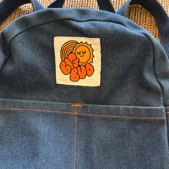 Big Bud Press Blue Denim Mini Backpack Bag - Picture 3 of 8